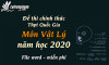 Đề thi tốt nghiệp THPT năm 2020 - Môn Vật Lý (Đề chính thức) - File word có lời giải chi tiết